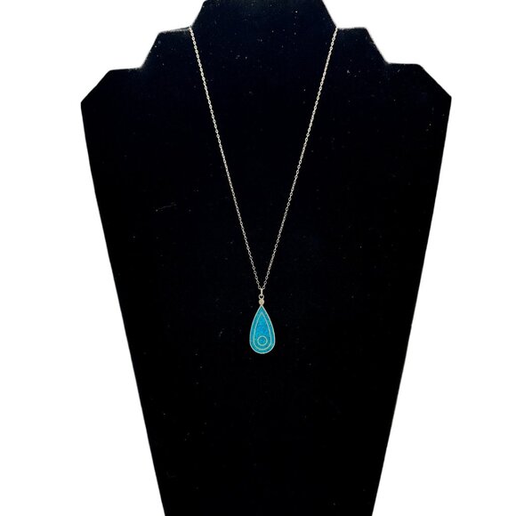 Jewelry - Faux Turquoise Tear Drop Necklace